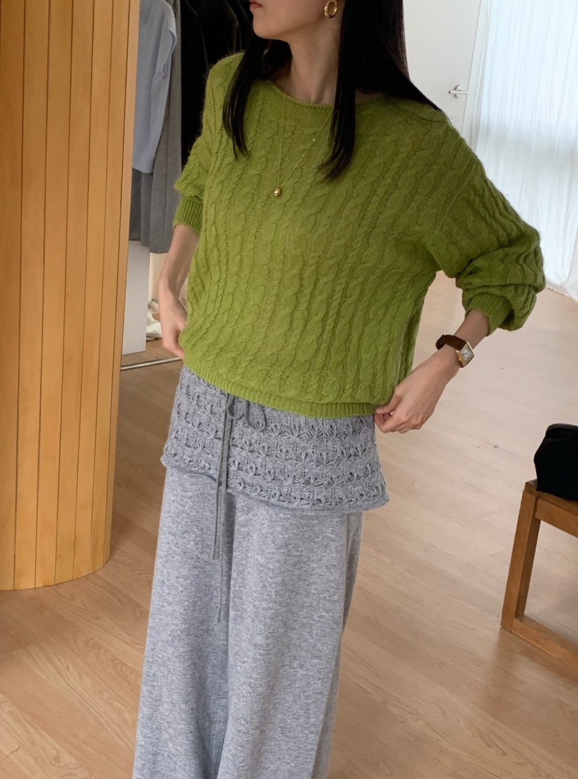 DE GO YOU韓國代購㊣女裝新品休閑推薦時尚人氣裙褲針織褲DE GO YOU裙褲