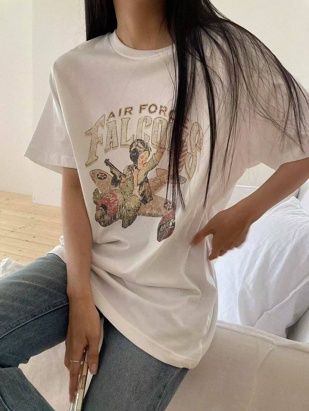 DRESS UP韓國代購㊣女士新款時尚休閑推薦真品人氣熱賣T恤DRESS UPT恤