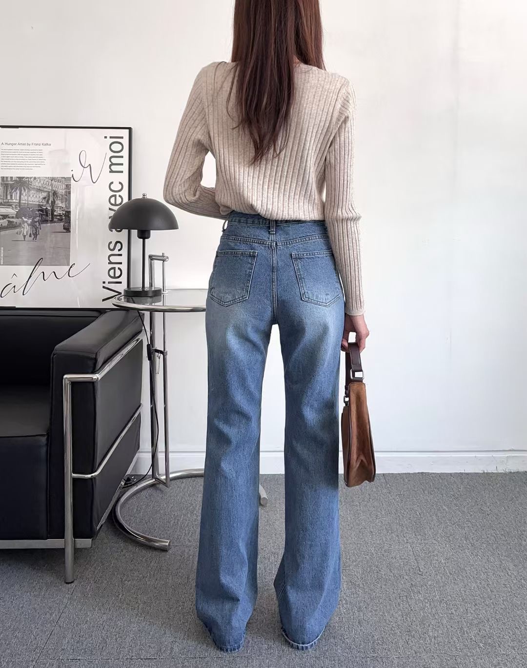 STUDIO-GRAY 스튜디오그레이東大門㊣代購女士新品人氣牛仔褲STUDIO-GRAY牛仔褲