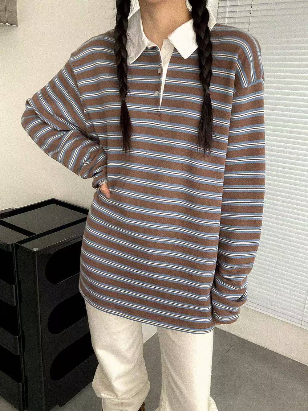 DRESS UP東大門㊣直郵女裝新款真品人氣休閑職業時尚長袖T恤DRESS UP長袖T恤圖色1