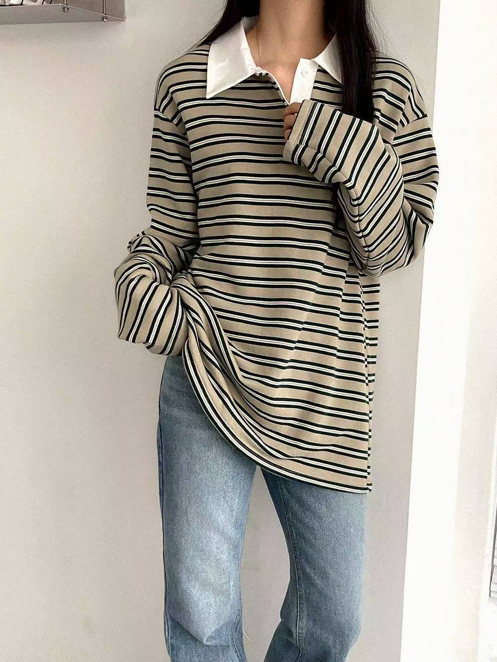 DRESS UP東大門㊣直郵女裝新款真品人氣休閑職業時尚長袖T恤DRESS UP長袖T恤圖色2