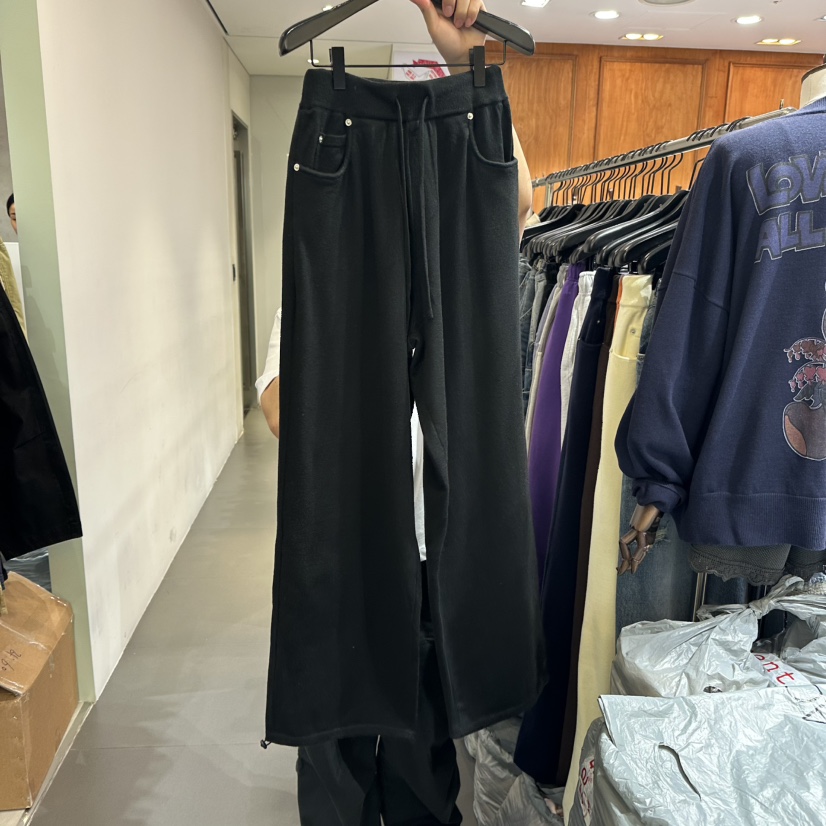 GARMENT-P東大門㊣代購女士新品休閑推薦熱賣時尚25秋冬休閑褲GARMENT休閑褲圖色6黑色