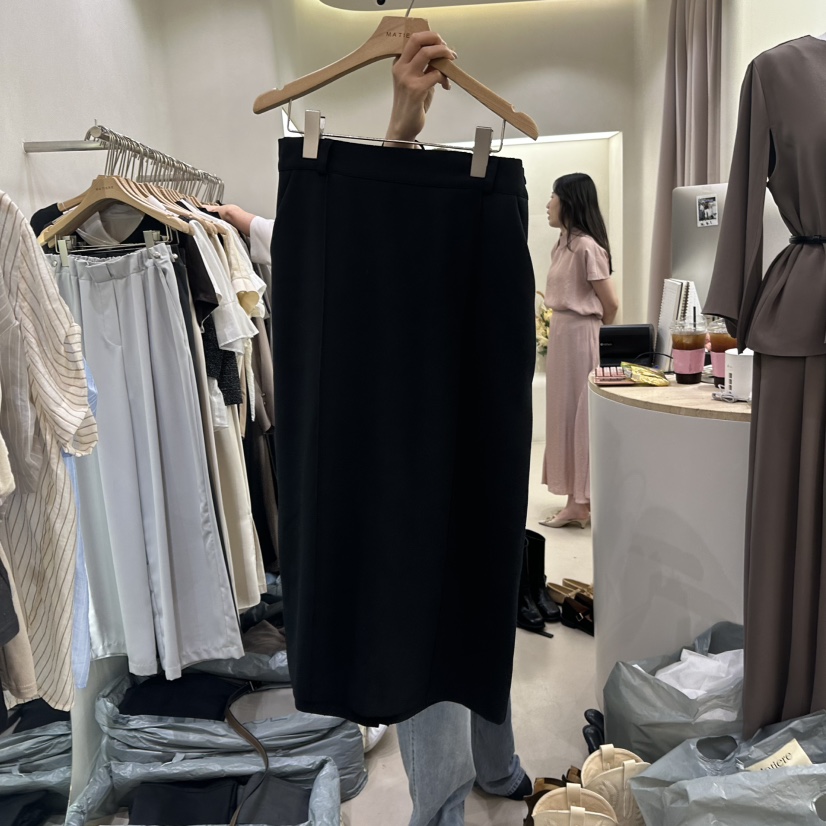 MATIERE韓國代購㊣女裝新款熱賣真品人氣職業推薦休閑25秋冬長裙MATIERE長裙圖色2