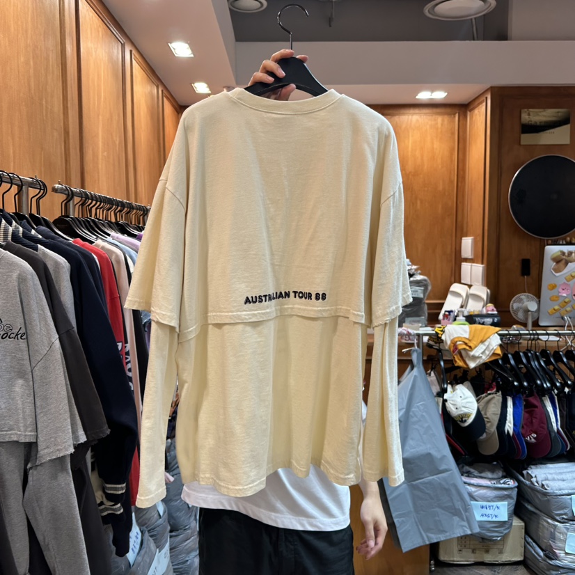 GARMENT-P韓國代購㊣女士新款時尚25秋冬真品人氣職業長袖T恤GARMENT長袖T恤
