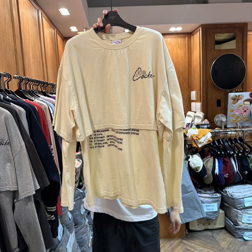 GARMENT-P韓國代購㊣女士新款時尚25秋冬真品人氣職業長袖T恤GARMENT長袖T恤圖色1