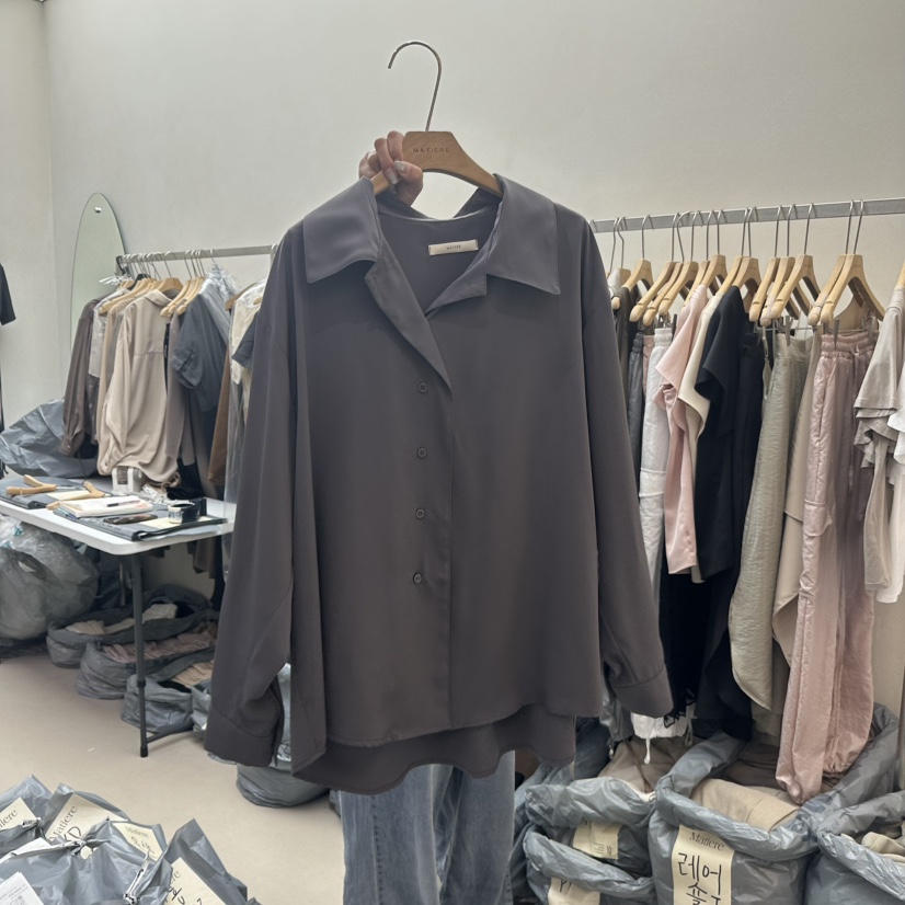 MATIERE韓國代購㊣女士新品人氣真品熱賣時尚休閑襯衫蕾絲衫MATIERE襯衫/蕾絲衫圖色2