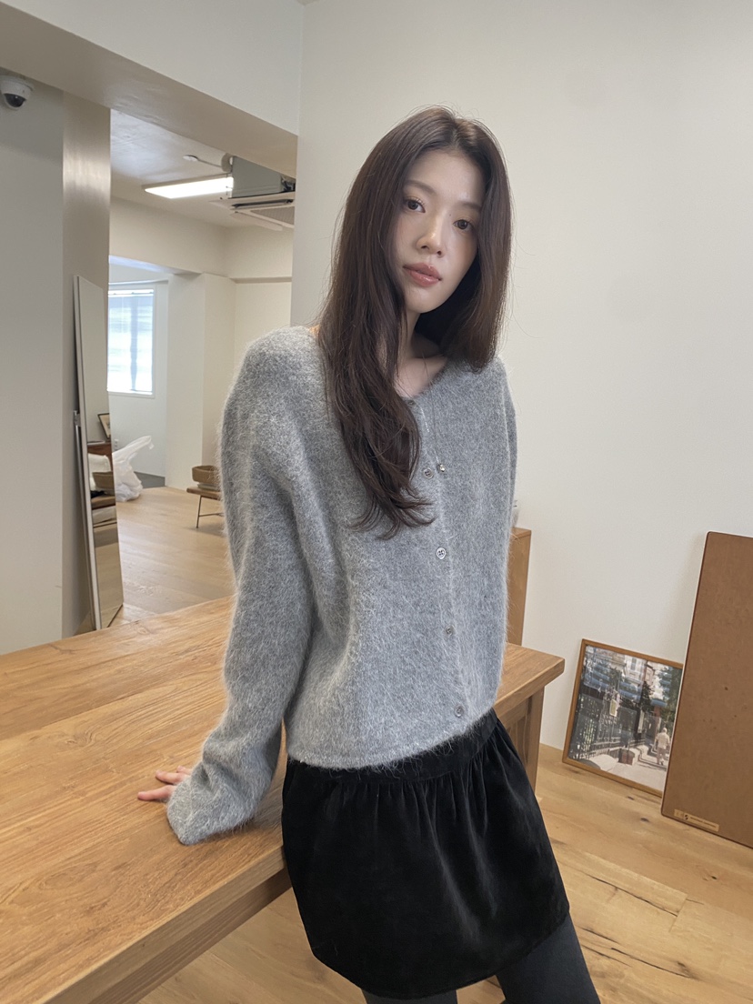 ERUME韓國直郵㊣女裝新款25秋冬人氣真品推薦休閑針織衫羊駝ERUME針織衫