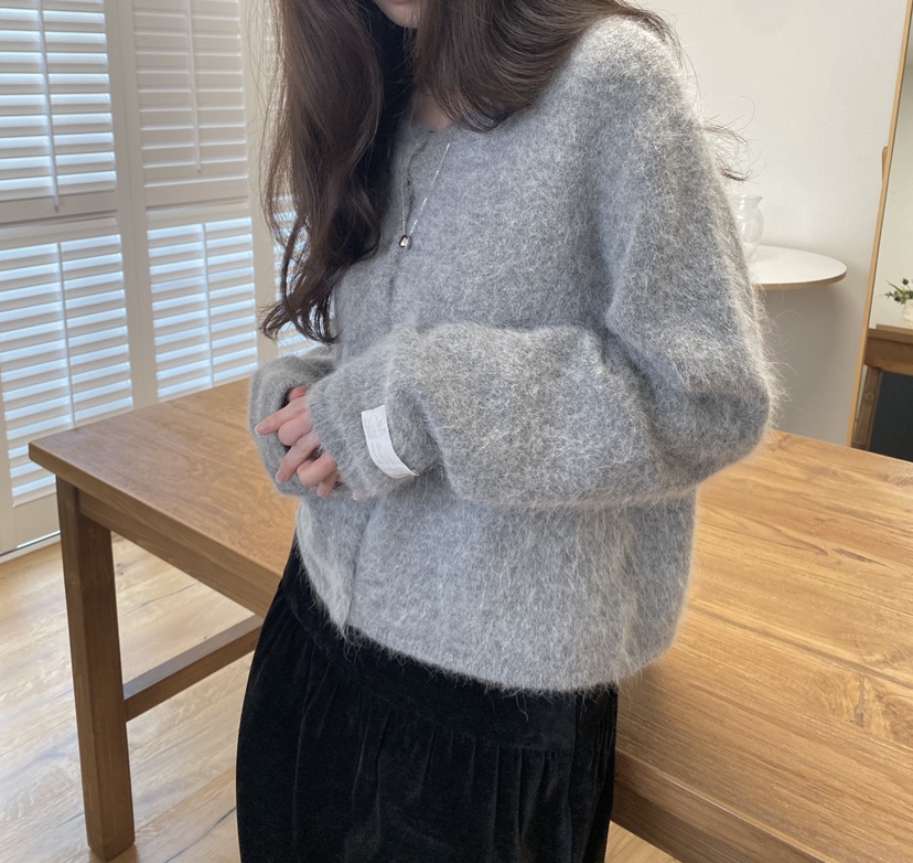 ERUME韓國直郵㊣女裝新款25秋冬人氣真品推薦休閑針織衫羊駝ERUME針織衫