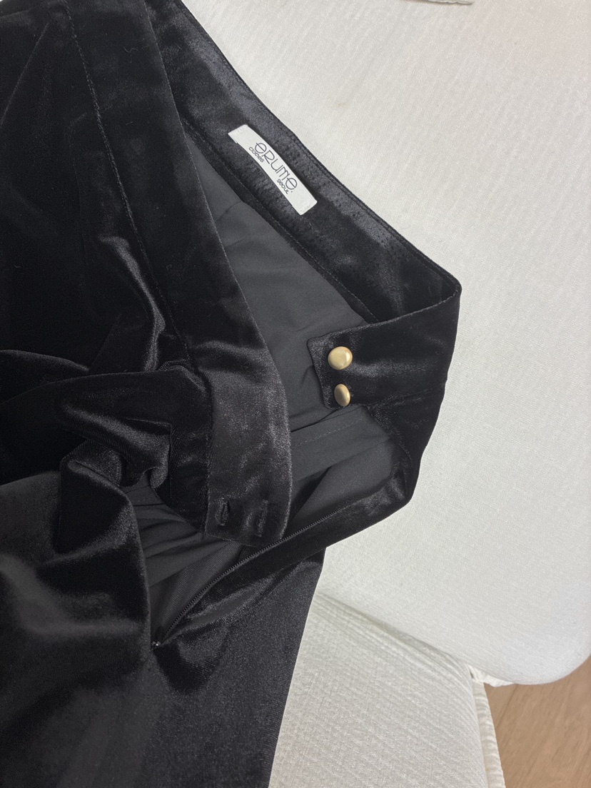 ERUME韓國代購㊣女裝新款真品時尚熱賣職業25秋冬長裙天鵝絨ERUME長裙