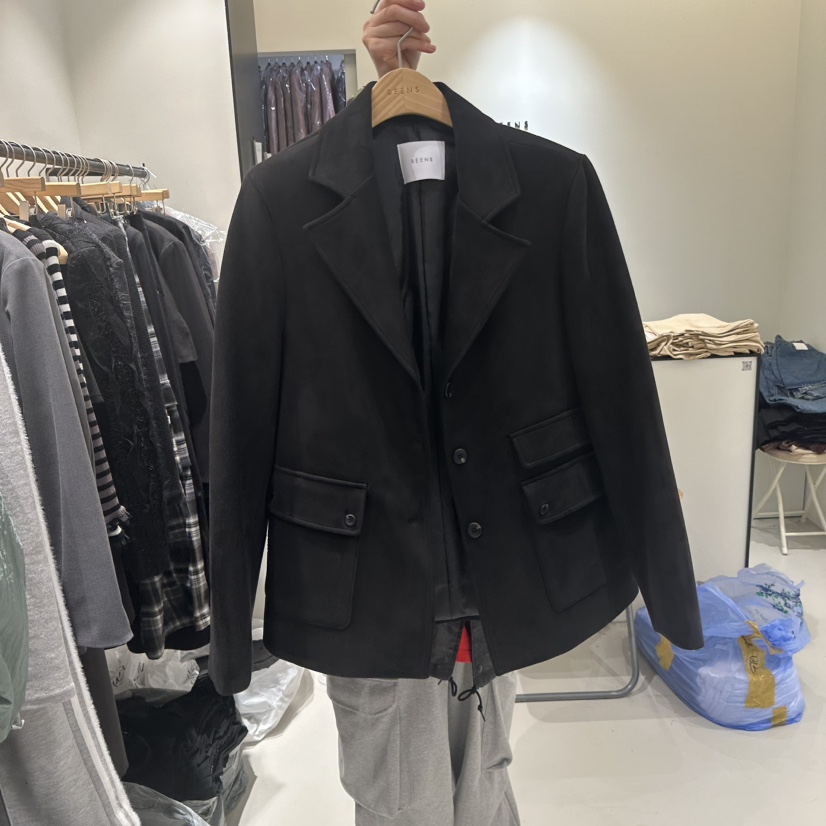 BEENS韓國直郵㊣女士新款休閑真品時尚推薦25秋冬職業熱賣夾克BEENS夾克圖色2