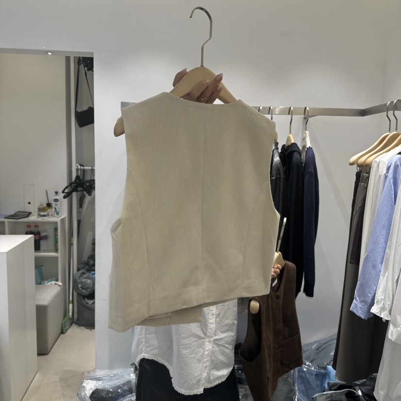 RICH SISTER東大門㊣代購女士新品熱賣休閑職業馬甲燈心絨RICH SISTER馬甲