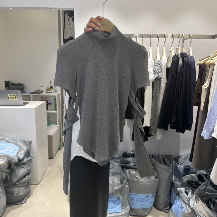RICH SISTER韓國代購㊣女裝新款真品推薦25秋冬休閑長袖T恤RICH SISTER長袖T恤圖色2