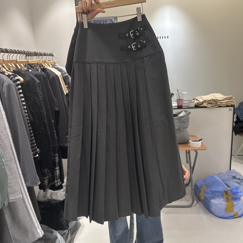 BEENS韓國代購㊣女士新品職業時尚真品熱賣人氣休閑25秋冬長裙BEENS長裙圖色2