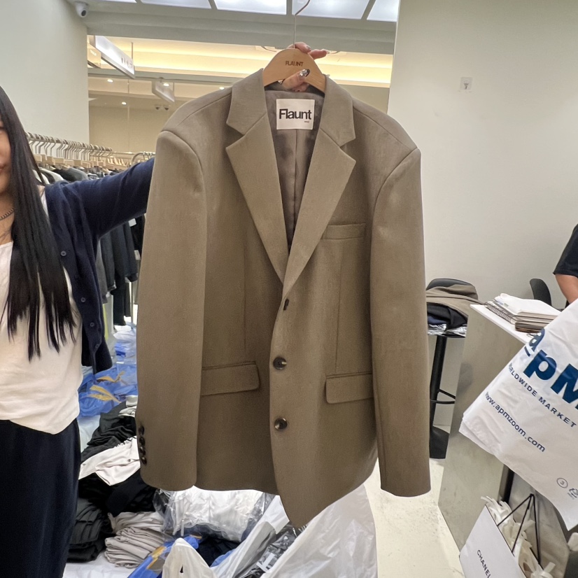 FLAUNT東大門㊣代購女裝新品真品推薦熱賣職業休閑25秋冬夾克FLAUNT夾克圖色1