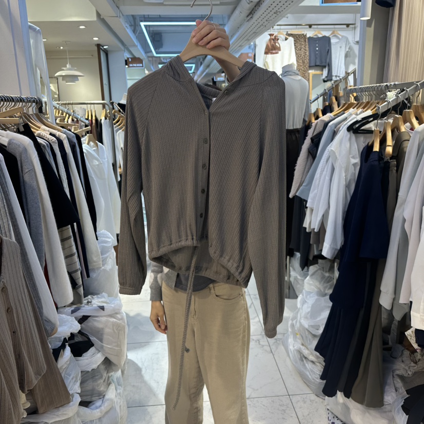 HARU東大門㊣實拍女士新品25秋冬時尚職業休閑衛衣開衫連帽HARU衛衣圖色2