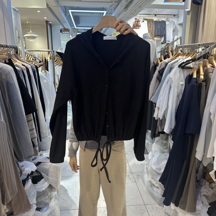 HARU東大門㊣實拍女士新品25秋冬時尚職業休閑衛衣開衫連帽HARU衛衣圖色3