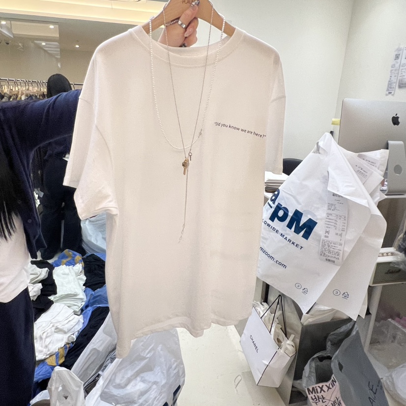 FLAUNT韓國直郵㊣女士新款職業時尚25秋冬真品休閑人氣推薦T恤FLAUNTT恤圖色2
