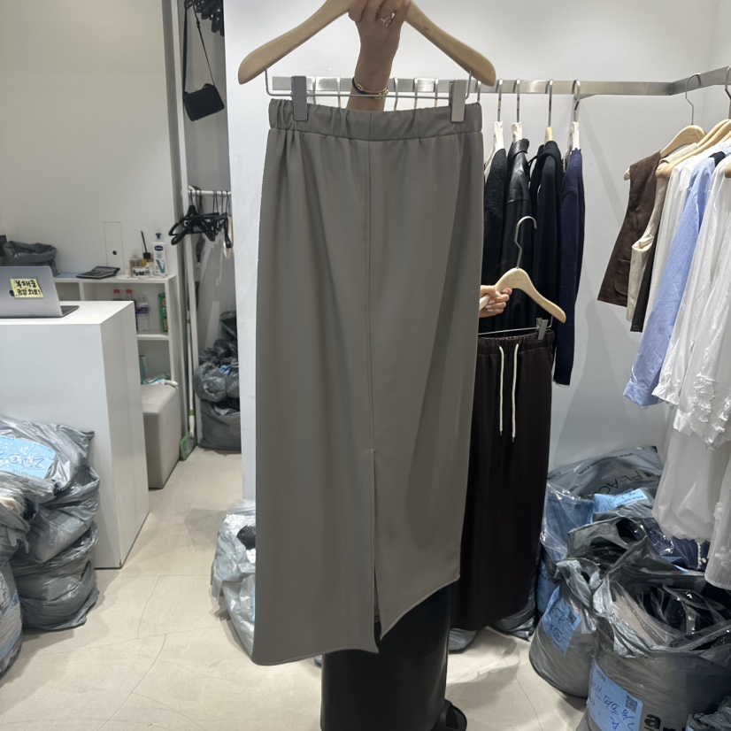 RICH SISTER東大門㊣實拍女裝新款真品熱賣職業長裙皮革長款RICH SISTER長裙