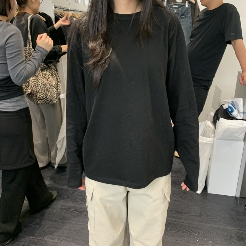OBJECT東大門㊣實拍女士新款25秋冬推薦熱賣休閑真品長袖T恤OBJECT長袖T恤圖色4