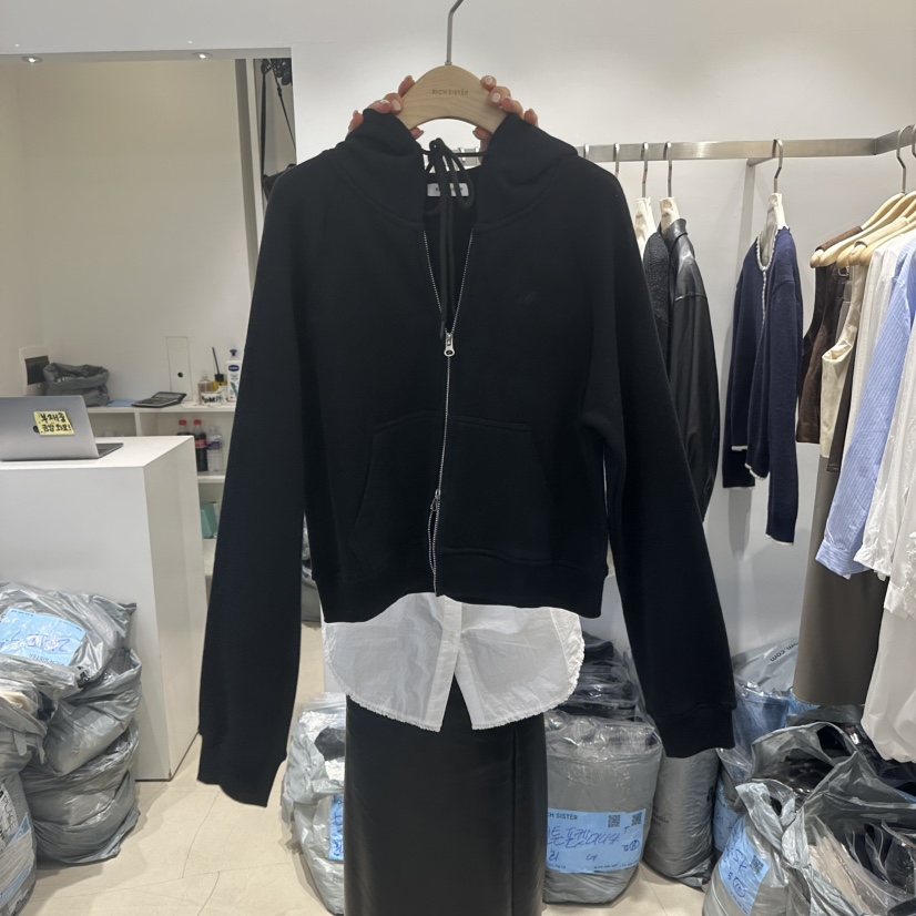 RICH SISTER韓國直郵㊣女士新品休閑真品推薦夾克兜帽棉質RICH SISTER夾克圖色2