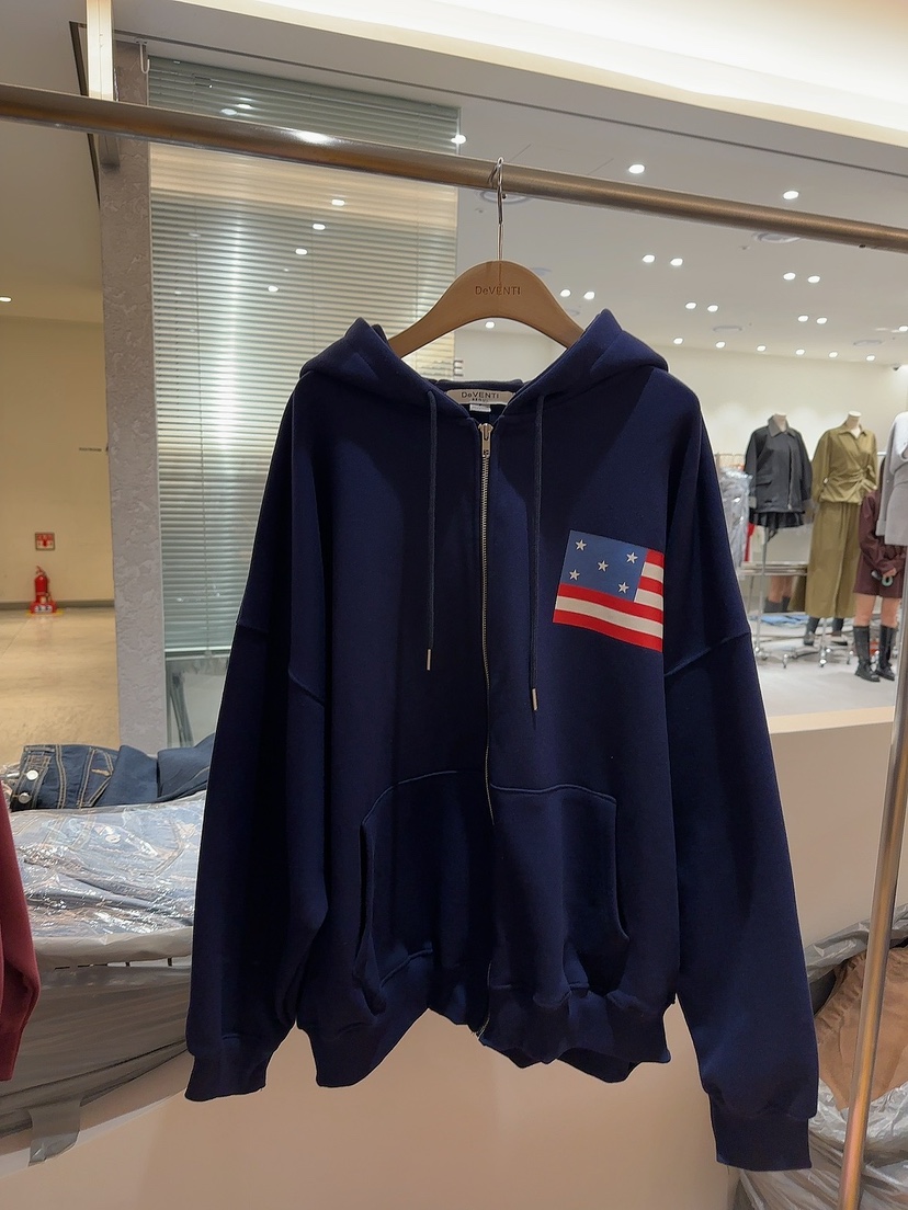 DE VENTI韓國直郵㊣女裝新品時尚熱賣職業休閑夾克連帽衫拉鏈DE VENTI夾克圖色3