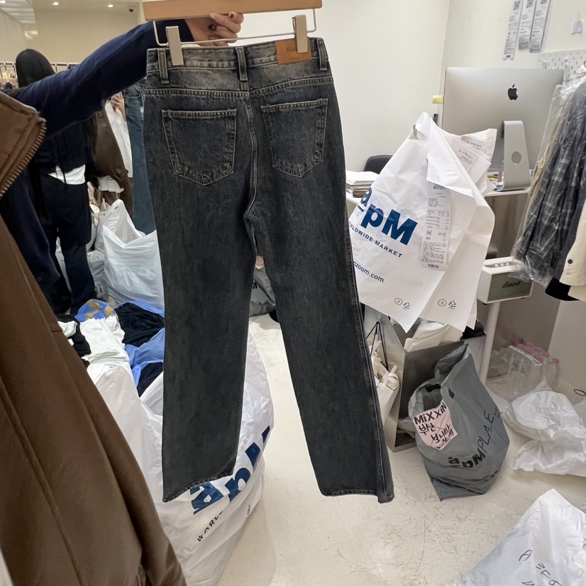 FLAUNT東大門㊣實拍女士新款真品推薦時尚職業牛仔褲水洗修身FLAUNT牛仔褲