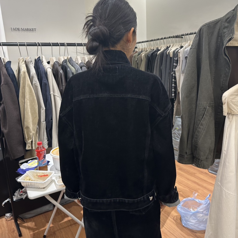 JADEMARKET韓國代購㊣女士新品休閑人氣職業推薦熱賣夾克絨JADE MARKET夾克