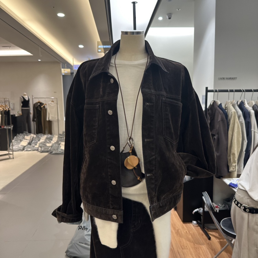JADEMARKET韓國代購㊣女士新品休閑人氣職業推薦熱賣夾克絨JADE MARKET夾克圖色1