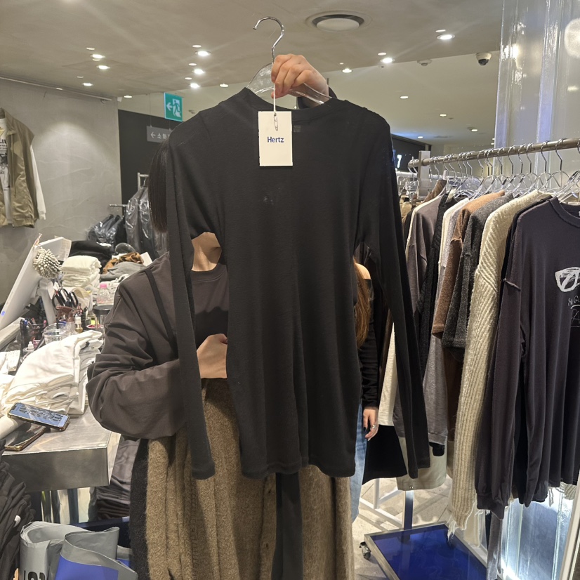 HERTZ-P韓國直郵㊣女士新品25秋冬人氣休閑時尚長袖T恤假兩件HERTZ-P長袖T恤