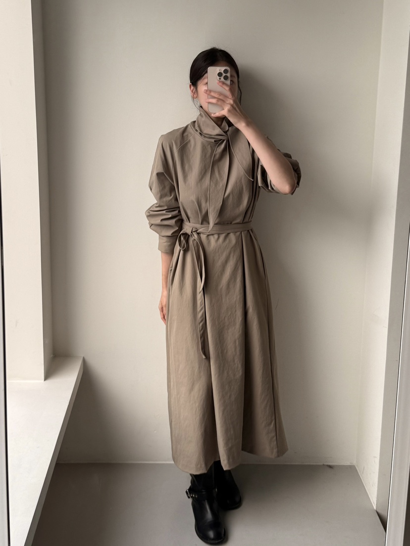 ADELINE東大門㊣代購女士新品真品熱賣時尚休閑長款風衣含腰帶ADELINE長款風衣