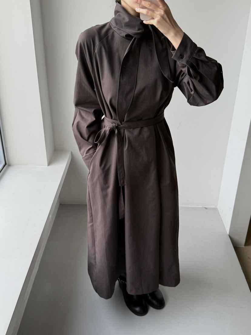 ADELINE東大門㊣代購女士新品真品熱賣時尚休閑長款風衣含腰帶ADELINE長款風衣