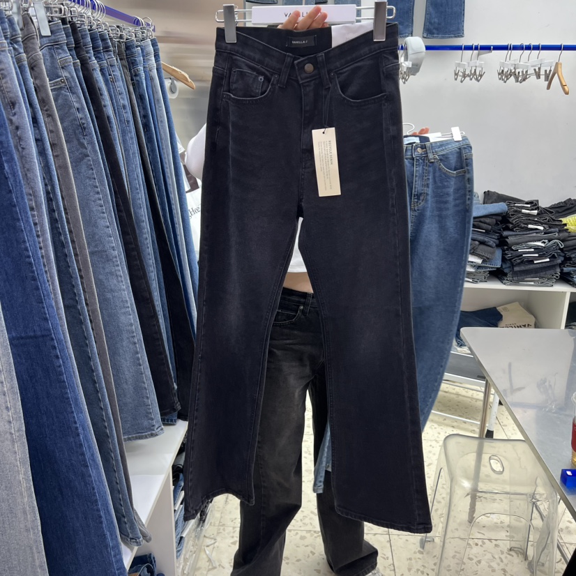 VANILLA J東大門㊣代購女裝新款熱賣休閑推薦職業人氣牛仔褲VANILLA J牛仔褲圖色1
