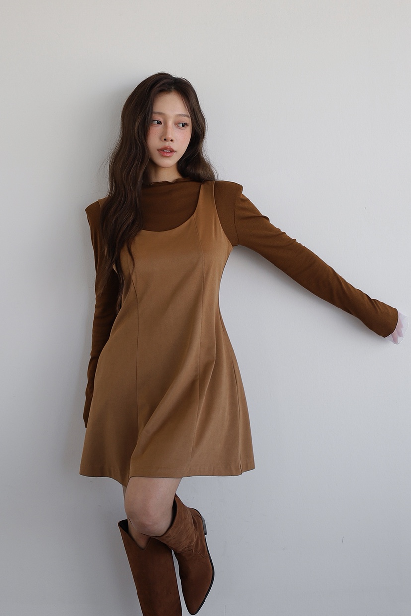 SLIT韓國直郵㊣女裝新款25秋冬人氣休閑真品時尚職業連衣裙SLIT連衣裙
