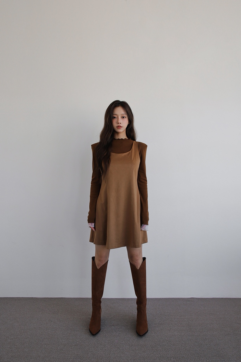 SLIT韓國直郵㊣女裝新款25秋冬人氣休閑真品時尚職業連衣裙SLIT連衣裙