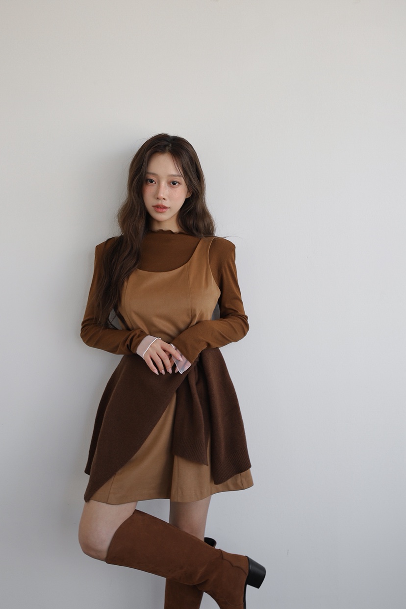 SLIT韓國直郵㊣女裝新款25秋冬人氣休閑真品時尚職業連衣裙SLIT連衣裙