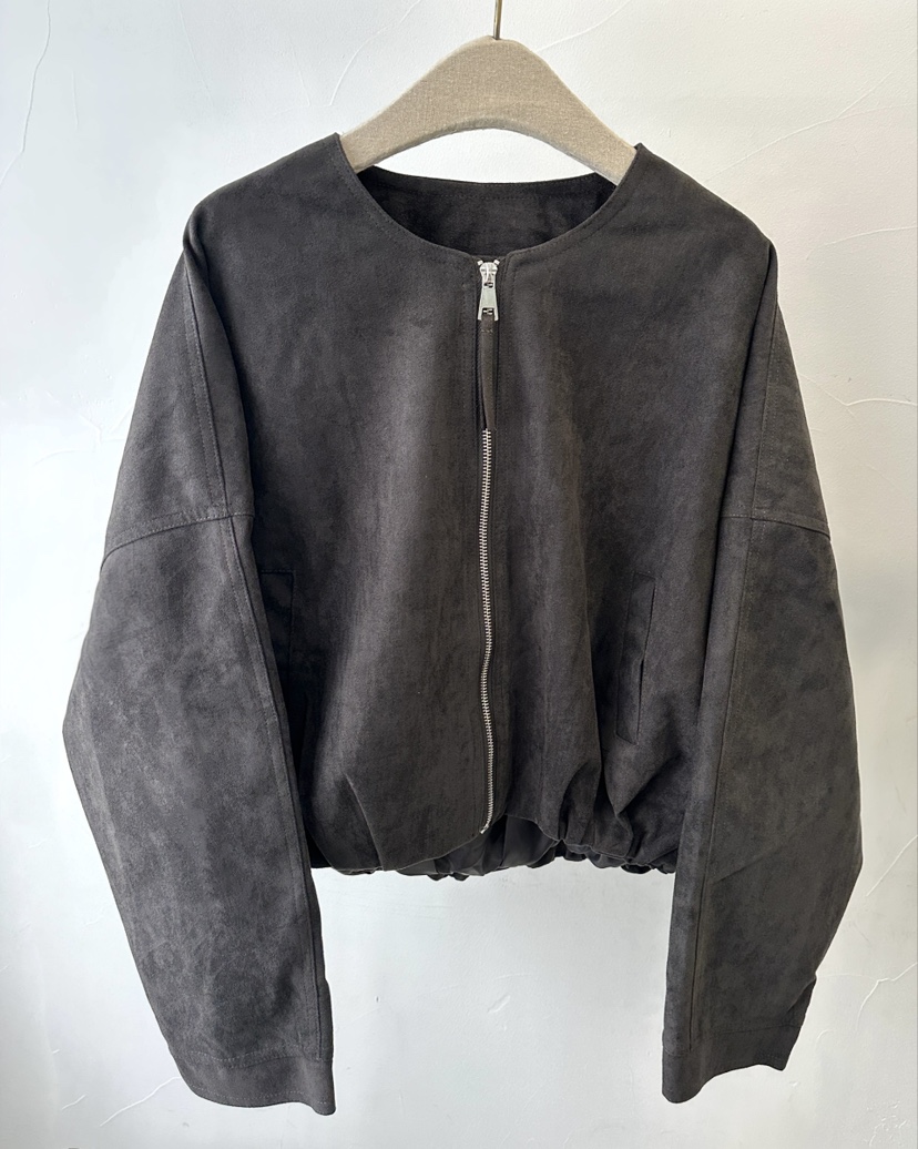 CLASSY-O韓國直郵㊣女士新品職業真品熱賣推薦夾克絨面革褶皺CLASSY-O夾克圖色3