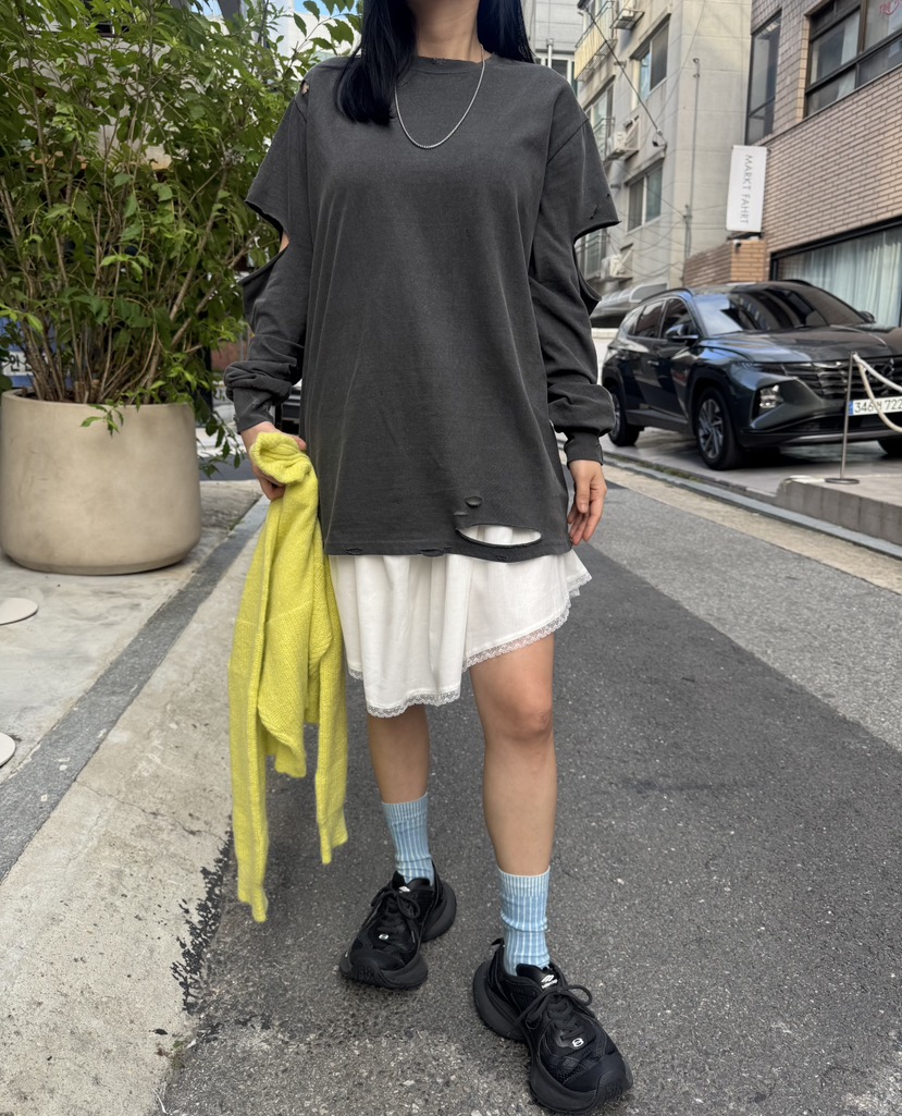 FRANC—L韓國代購㊣女裝新款休閑25秋冬熱賣真品時尚短裙褶皺FRANC短裙