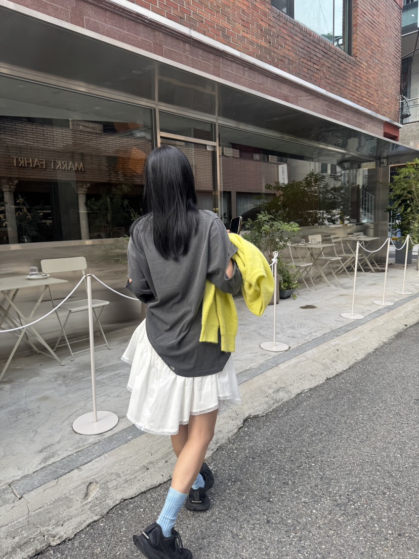 FRANC—L韓國代購㊣女裝新款休閑25秋冬熱賣真品時尚短裙褶皺FRANC短裙