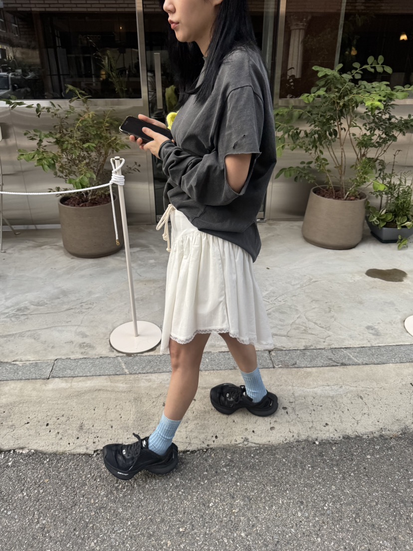 FRANC—L韓國代購㊣女裝新款休閑25秋冬熱賣真品時尚短裙褶皺FRANC短裙