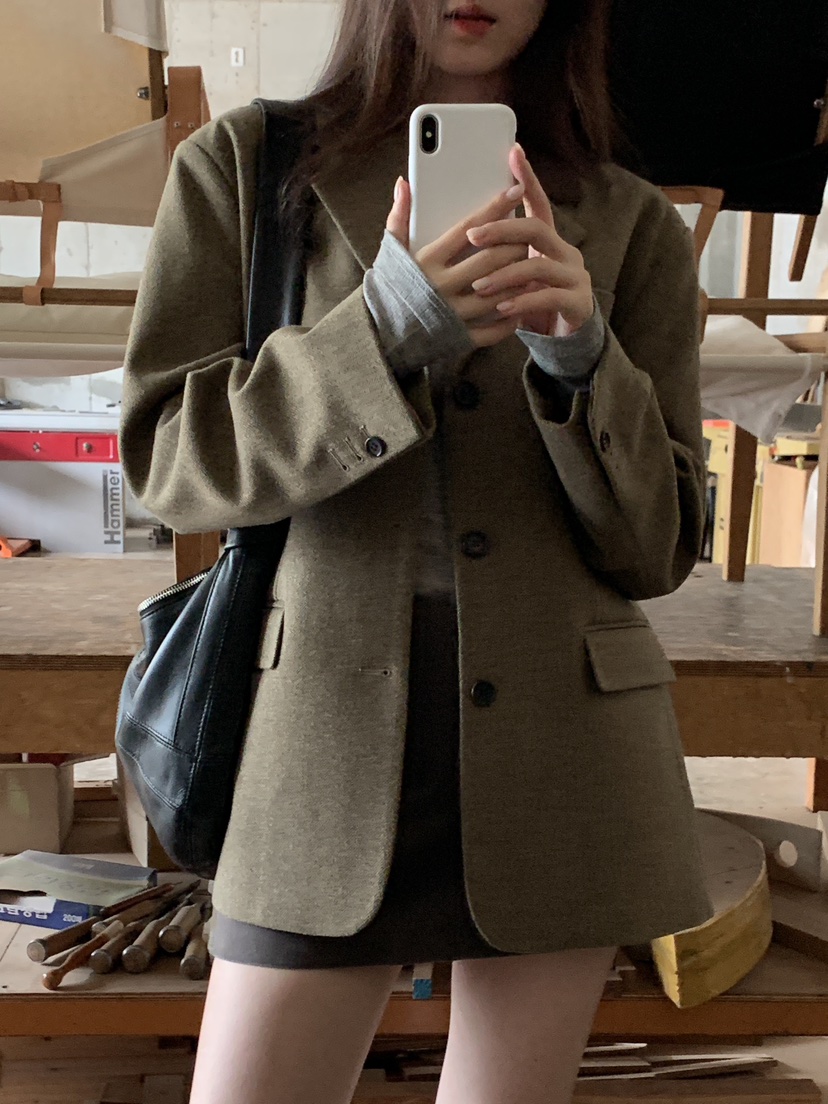 LOGARDEN東大門㊣代購女士新品時尚休閑職業推薦真品人氣夾克LO GARDEN夾克