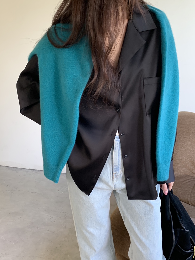 LOGARDEN韓國直郵㊣女士新款推薦真品25秋冬人氣襯衫蕾絲衫LO GARDEN襯衫/蕾絲衫