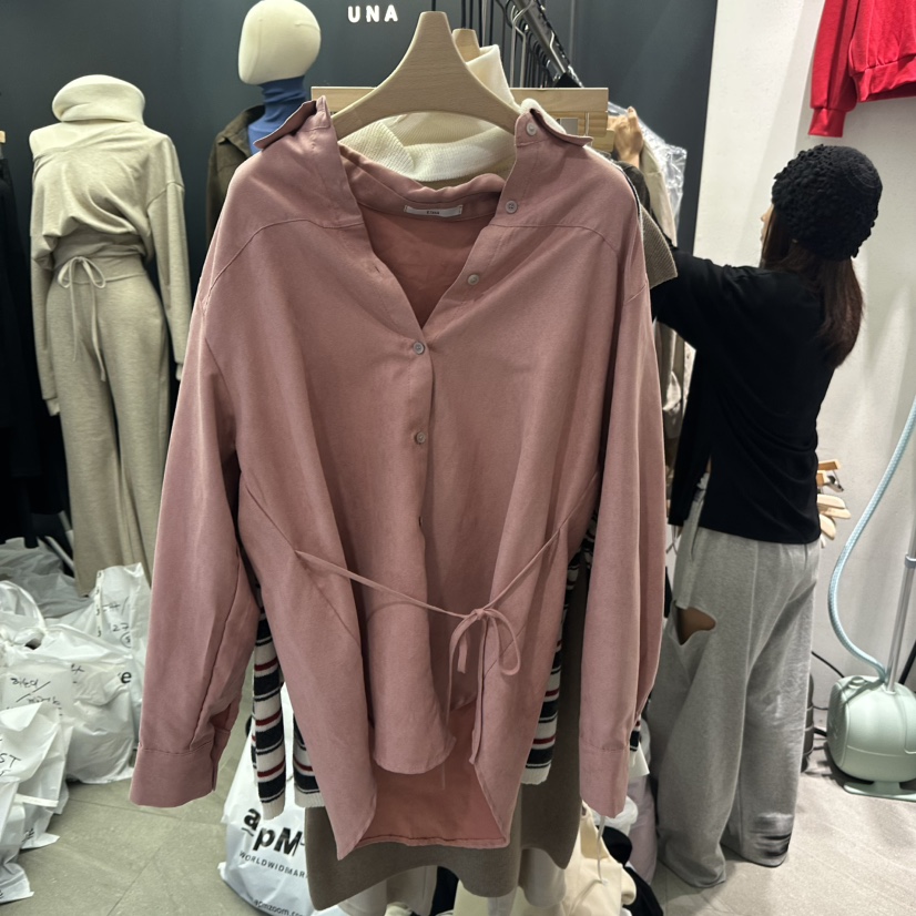 UNA/THE MAY韓國直郵㊣女裝新品25秋冬襯衫蕾絲衫不含內搭THEMAY/UNA襯衫/蕾絲衫圖色2