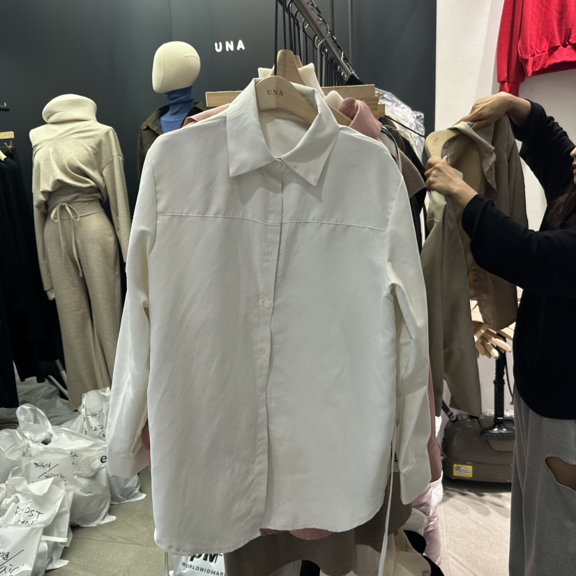 UNA/THE MAY韓國直郵㊣女裝新品25秋冬襯衫蕾絲衫不含內搭THEMAY/UNA襯衫/蕾絲衫圖色3