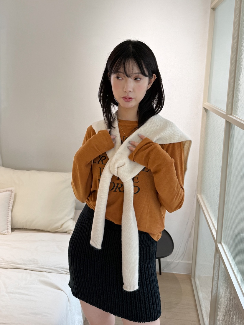 NICEALICE東大門㊣代購女裝新品職業時尚人氣休閑圍巾披肩披肩NICEALICE圍巾/披肩圖色3