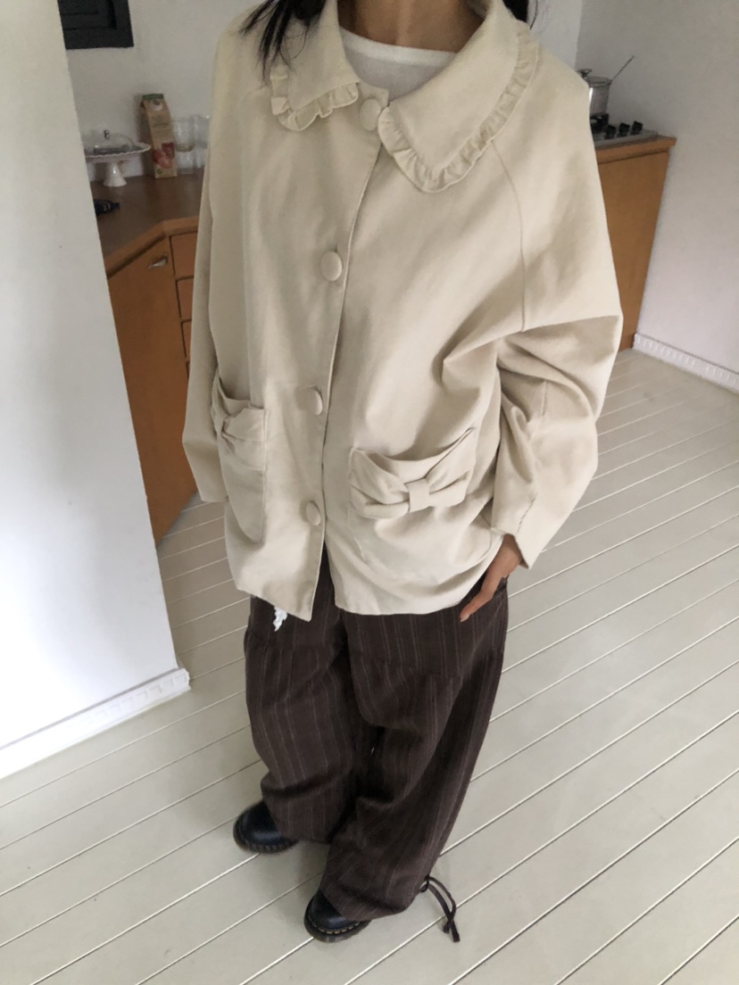 FLASH韓國代購㊣女裝新款休閑真品職業時尚推薦25秋冬中長款大衣FLASH中長款大衣