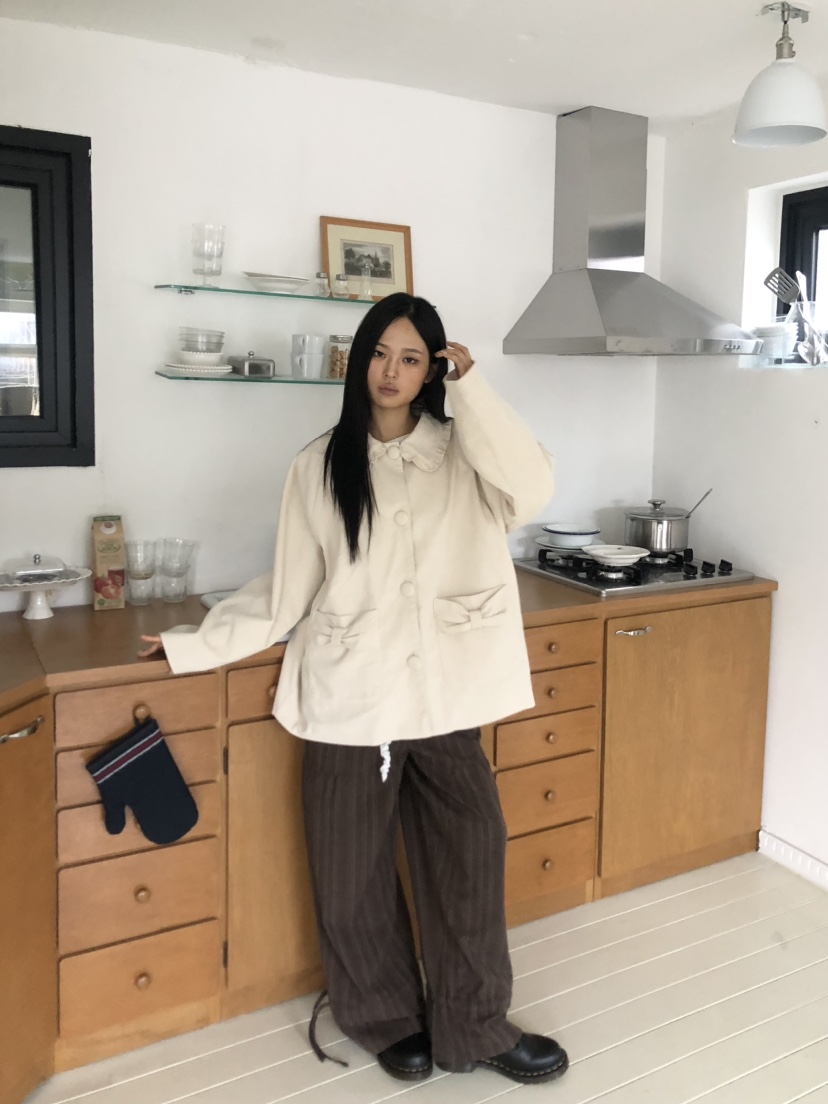 FLASH韓國代購㊣女裝新款休閑真品職業時尚推薦25秋冬中長款大衣FLASH中長款大衣
