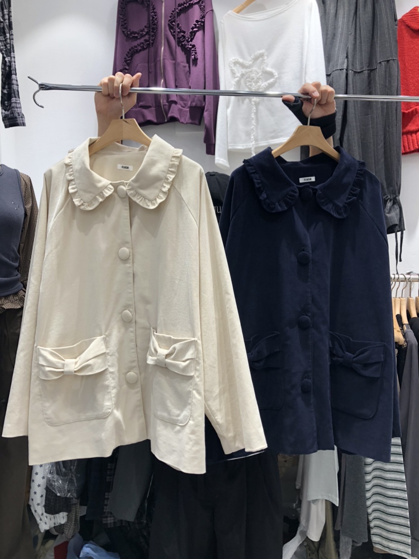 FLASH韓國代購㊣女裝新款休閑真品職業時尚推薦25秋冬中長款大衣FLASH中長款大衣