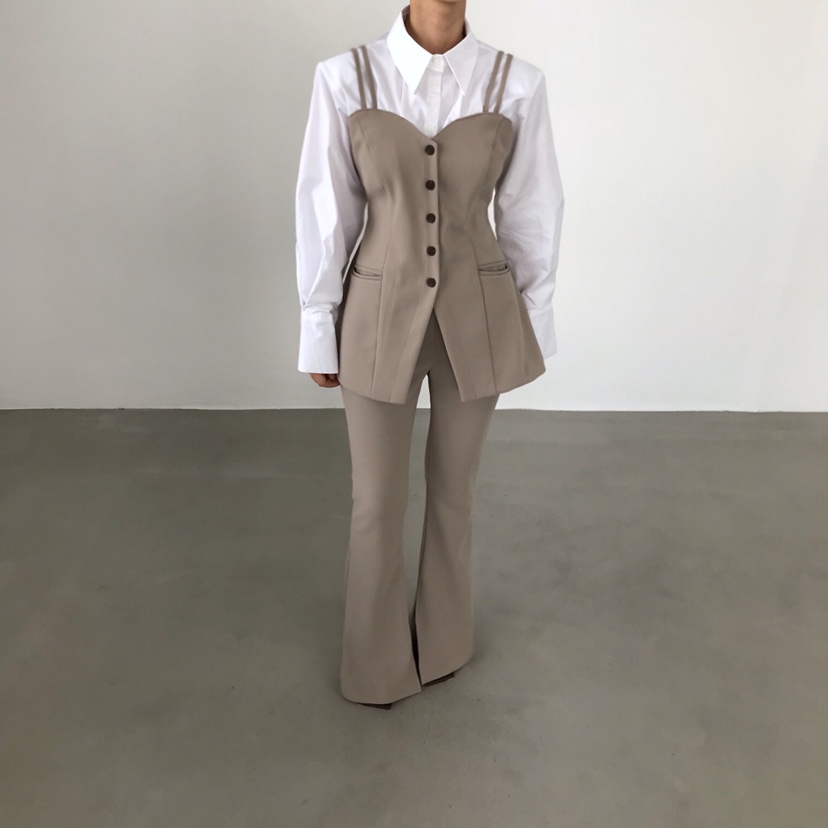 2TWO MOON東大門㊣代購女裝新品真品職業推薦熱賣人氣馬甲2TWO MOON馬甲圖色2