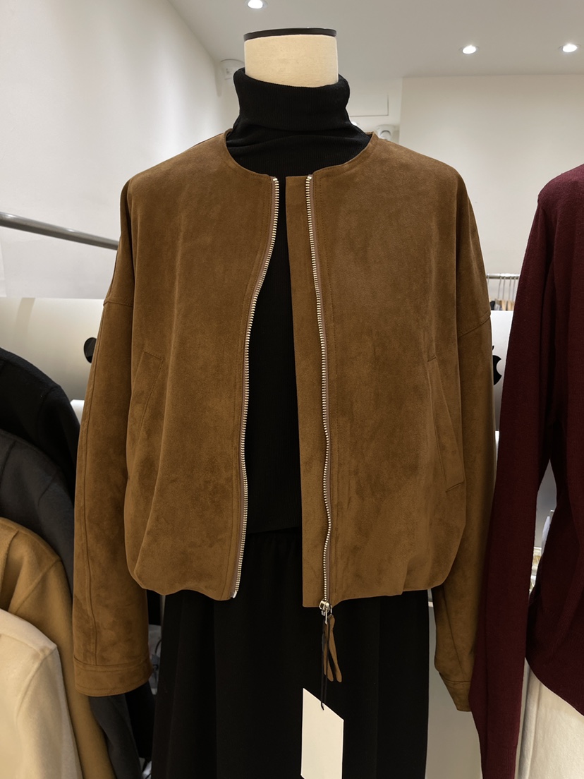HEIZE東大門㊣實拍女士新品25秋冬職業熱賣推薦休閑夾克絨面革HEIZE夾克