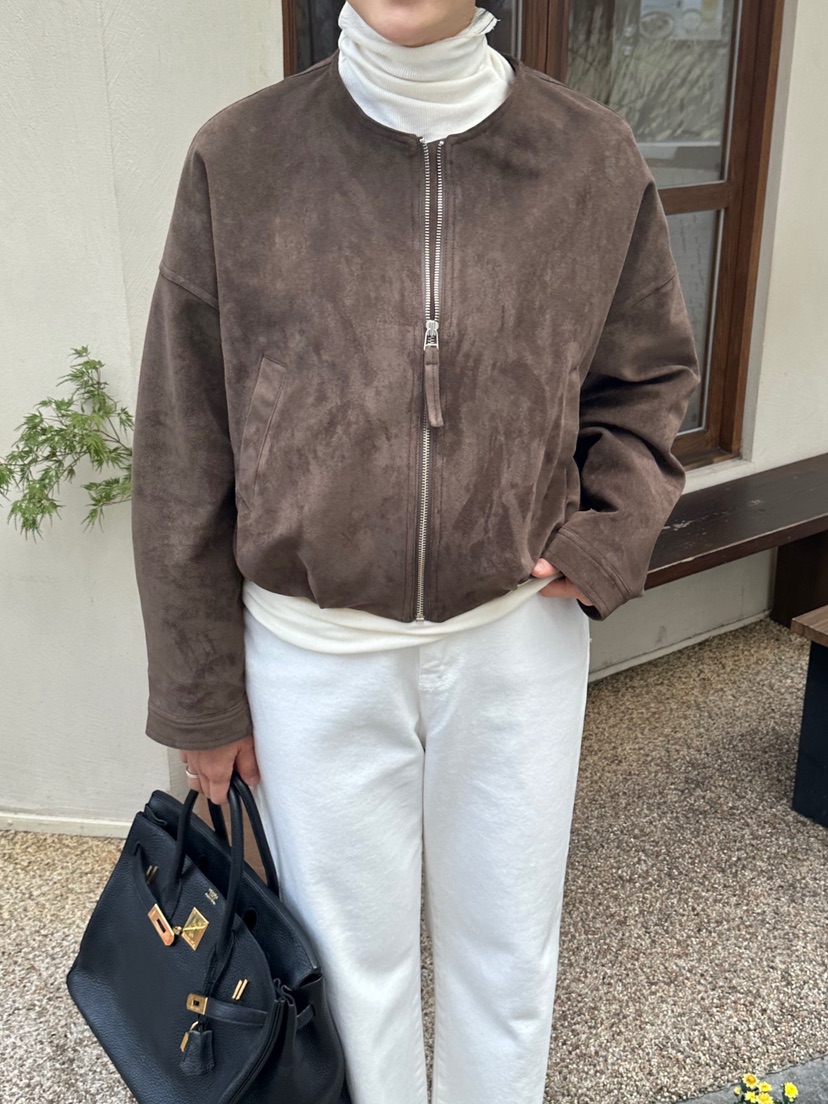 HEIZE東大門㊣實拍女士新品25秋冬職業熱賣推薦休閑夾克絨面革HEIZE夾克
